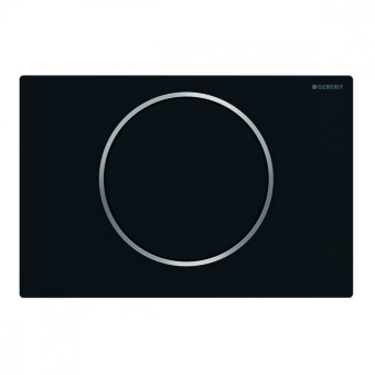Кнопка смыва Geberit SIGMA10 черный мат/хром глянец (не оставляет отпечатков пальцев) 115.758.14.5
