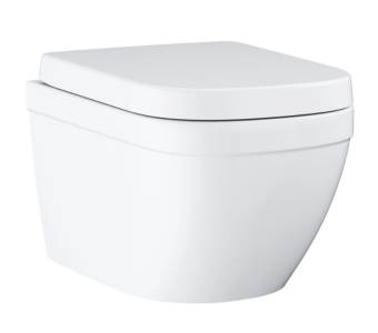Унитаз подвесной GROHE EURO CERAMIC 39554000 Rim гор. вып. 54*37,4  + сиденье  (белый)