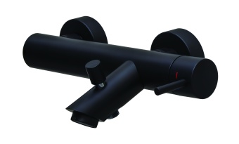 Смеситель для ванны Light Paffoni, арт. LIG022NO, без душевого набора, чёрный матовый
