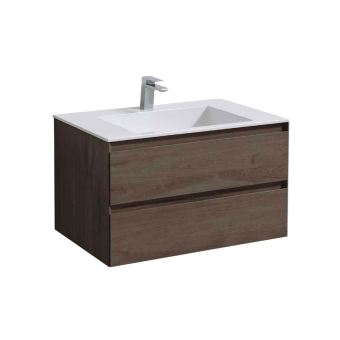 База под раковину VINCEA Luka 800 подвесная, 2 выкатных ящика soft close, R.Oak