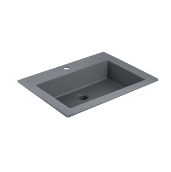 Раковина VINCEA VCB-13600G из искусственного камня, цвет серый