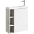 Тумба подвесная AQWELLA Alba 60 правая, светлый камень/белый мат. + рак. Compact Slim 60