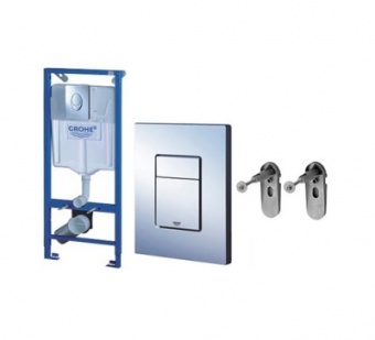Инсталляция для унитаза GROHE Rapid SL 3 в 1 кнопка квадр 38772 001
