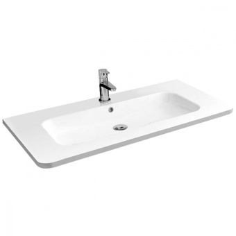 Раковина VINCEA VCB-1RA800W из искусственного камня, цвет белый