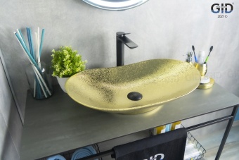 Раковина накладная GID Gd9811 Золото (615х370х135)