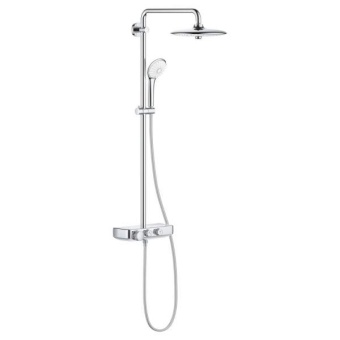 Душевая система с термостатом GROHE Euphoria SmartControl душ 260 Mono круглый верхний душ 26509000