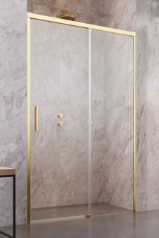 Душевая дверь RADAWAY IDEA GOLD DWJ 1200х2005, 6 мм, золото, прозрачная, правая
