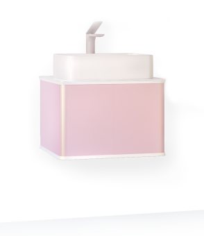 Тумба Pastel 58 подвесная (розовый иней) 