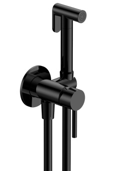 Смеситель с гигиеническим душем AQUAme Siena AQM6217MB, матовый чёрный