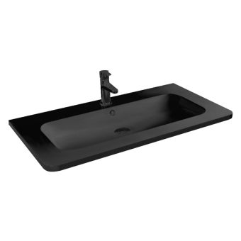 Раковина VINCEA VCB-1RA800B из искусственного камня, цвет черный