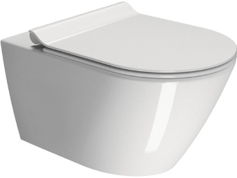 Унитаз подвесной GSI KUBE X 55х36, GeniusFlush, с креплением, глянец белый, арт. 9413FR511