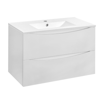 База под раковину VINCEA Mia 900 подвесная, 2 выкатных ящика soft close, G.White