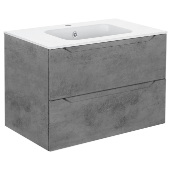 База под раковину VINCEA Norma 800 подвесная, 2 выкатных ящика soft close, Beton VMC-2N800BT