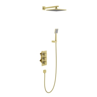 Душевая система Tetra-Thermo SX-0179/17SM термо встраиваемая, браш золото
