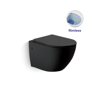 Унитаз подвесной Vincea Globo VT1-14MB, безободковый,  матовый черный (СНЯТ)