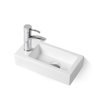 Раковина керамическая Vincea VBS-133L, 370*180*90, цвет белый																									