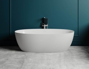 Ванна S-Stone ALDA 1600х800х575 матовая/ДК белый(выпуск+сифон)