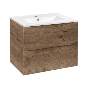 База под раковину VINCEA Mia 700 подвесная, 2 выкатных ящика soft close, V.Oak