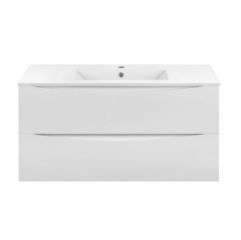 База под раковину VINCEA Mia 1000 подвесная 2 выкатных ящика soft close, G.White, VMC-2MC100GW