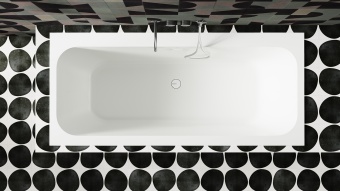 Ванна S-Sense ORNELLA 180x75 глянцевая, арт. 102312G - обрезка бортов