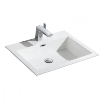 Раковина VINCEA VCB-13600W из искусственного камня, цвет белый