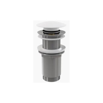Донный клапан click/clack 1 1/4" с большой белой заглушкой, без перелива A395B