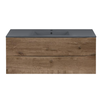 База под раковину Vincea Mia 1200 подвесная, 2 выкатных ящика soft close, V.Oak
