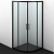 Dill 61S01 Душевой уголок 900х900х2000 мм, раздвижная, сектор, профиль чёрный