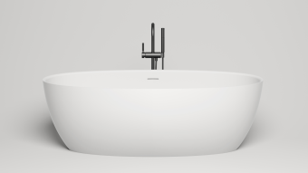 Ванна S-Stone ALDA 1700 х 800 х 580 матовая/ДК белый(выпуск+сифон)