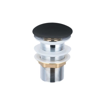 Донный клапан Vincea DBS-316MB, без перелива, керамическая крышка чёрная матовая