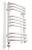 TERMA Полотенцесушитель ALEX 760/500 белый (RAL 9016), тэн MOA 400W скрытый с маскир.