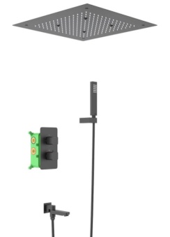 Душевая система Petruma SX-5019/03SM термо встраиваемая, черный
