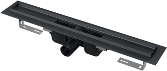 Желоб водоотводящий из нержавеющей стали (чёрный мат) Alcaplast APZ1BLACK-850