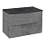 База под раковину VINCEA Mia 800 подвесная, 2 выкатных ящика soft close, Beton, VMC-2MC800BT
