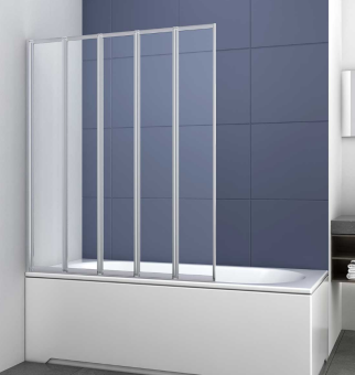 Душевая шторка на ванну VSB-32120CL, 1200*1400, хром, стекло прозрачное