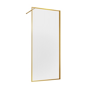 Душевая перегородка Walk-In VSW-1HP100FLBG, 1000*2000, брашированное золото, стекло рифленое