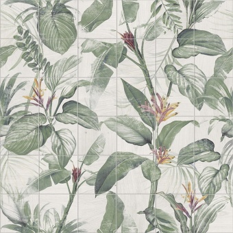 Керамогранит Mainzu Optym Mural Spring Leaves Green 20x20 (пано 120x120)