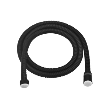 LE8022S-Black "Аксессуары" Шланг душевой двухзагибный 1,2 м, TURN-FREE, сталь черная, блистер