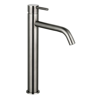 Смеситель для раковины AQUAme Siena AQM6214GM, высокий, оружейная сталь