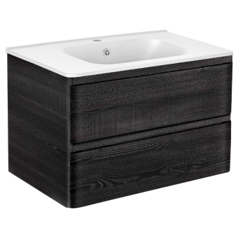 База под раковину VINCEA Vico 800 подвесная, 2 выкатных ящика soft close, Carbone