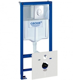 Инсталляция для унитаза GROHE Rapid SL 4 в 1 овал кнопка 38750 001