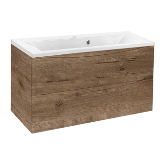 База под раковину VINCEA Mia 900 подвесная, 2 выкатных ящика soft close, V.Oak, VMC-2MA900VO