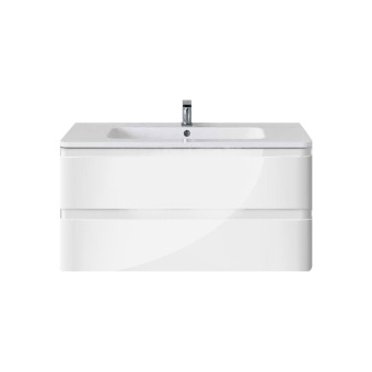 База под раковину VINCEA Alba 1000 подвесная, 2 выкатных ящика soft close, L.White