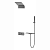Душевой набор Futura VSFW-2F11TGM термостатический встраиваемый, трехрежимный, вороненая сталь