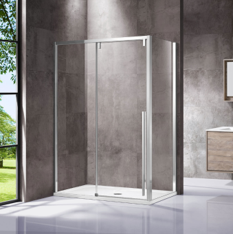 Душевой уголок Lugano VSR-1L1016CL-1, 1600*1000, хром, стекло прозрачное