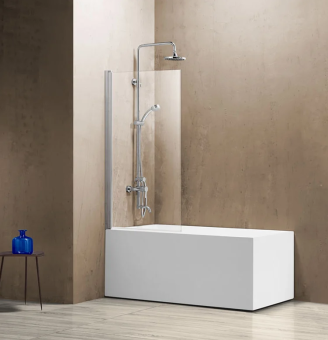 Душевая шторка на ванну VSB-11800CL, 800*1400, хром, стекло прозрачное
