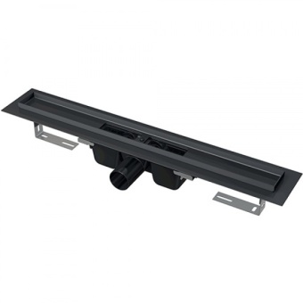 Желоб водоотводящий из нержавеющей стали (чёрный мат) Alcaplast APZ1BLACK-750